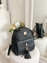 Rucsac negru Cleo - 4 piese - TIARA CONCEPT STORE